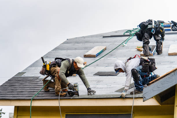 Professional Storm Damage Roof Repair technician working in Suncook, NH